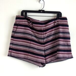 Loft Boho Cotton Tapestry Striped Shorts 14